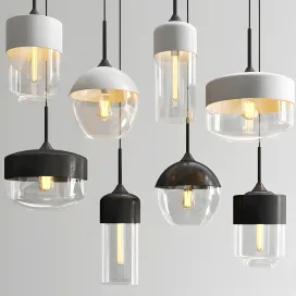 Amber pendant lights